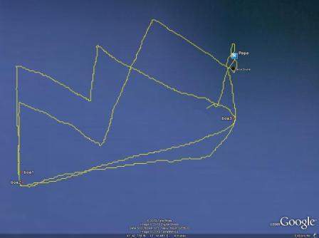 il percorso della prima regata